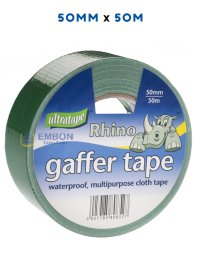 (image for) RHINO GAFFER TAPE GREEN 50M - 50MM