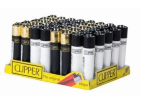 (image for) CLIPPER LIGHTER FLINT BLK&GOLD - STD