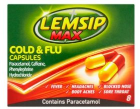 (image for) LEMSIP MAX COLD & FLU CAPSULES - 8S