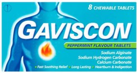 (image for) GAVISCON PEPPERMINT TABS 250MG - 8S