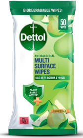 (image for) DETTOL WIPES MULTIPURPOSE ANTIBACTERIAL PEARS - 50WIPES