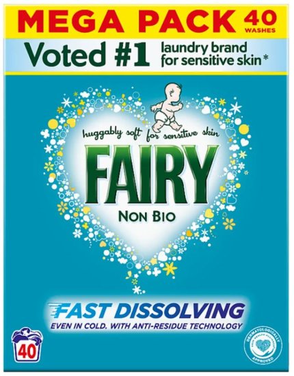(image for) FAIRY WASHING POWDER NON BIO 40W - 2200G