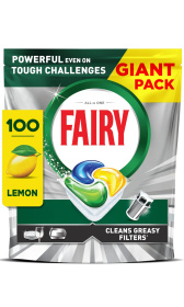 (image for) FAIRY PROFESSIONAL AALL IN ONE DISHWASHER TABLETS - LEMON - 100PACK