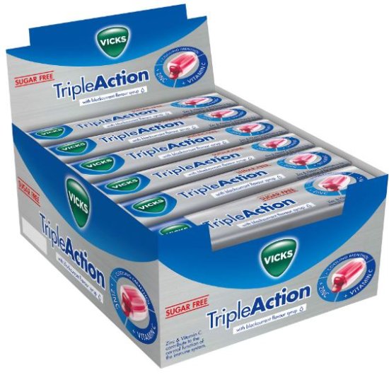 (image for) VICKS TRIPLEACTION LOZENGE SF - 42G