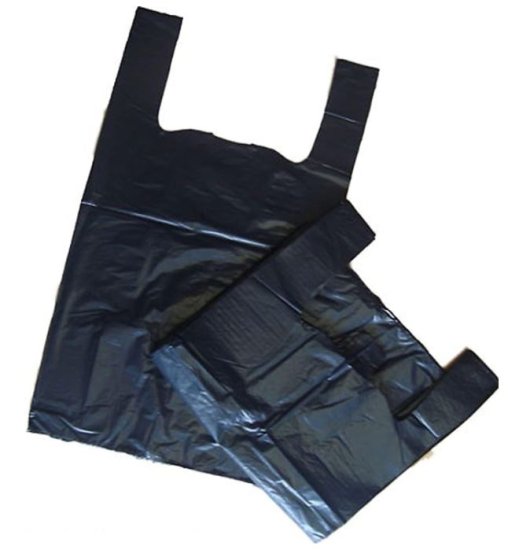 (image for) SURZAM BLACK BOTTLE CARRIERBAG - 7.5X12