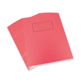 (image for) SILV EXERCISE BOOK RED 80PAGE - 9X7"