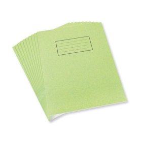(image for) SILV EXERCISE BOOK GREEN 80PAG - 9X7"