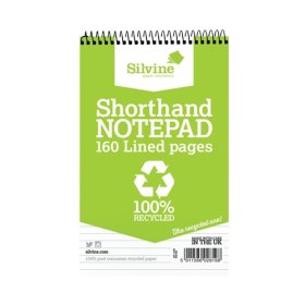(image for) SILV SPIRAL SHORTHAND NOTEPAD - RE160