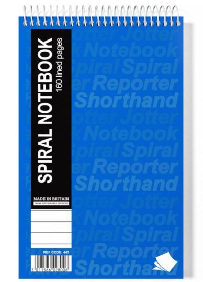 (image for) SILV SPIRAL SHORTHAND NOTEBOOK - 8X5\"