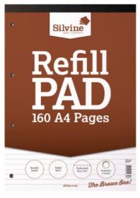 (image for) SILV REFILL PAD BROWN 160PAGE - A4