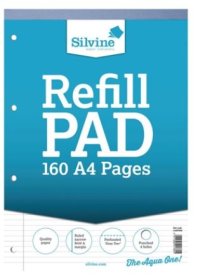 (image for) SILV REFILL PAD NARROW 160PAGE - A4