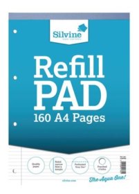 (image for) SILV REFILL PAD NARROW 160PAGE - A4