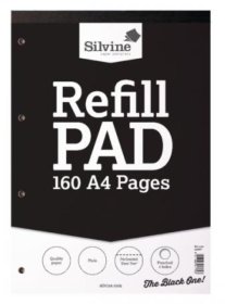 (image for) SILV REFILL PAD PLAIN 160PAGE - A4