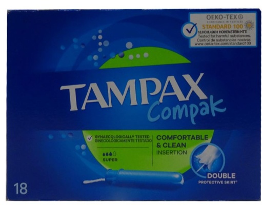 (image for) TAMPAX COMPAK SUPER WITH APPLICATOR - 18S