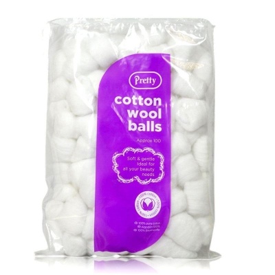 (image for) PRETTY COTTON WOOL BALLS WHITE