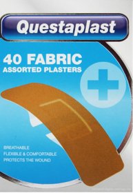 (image for) QUEST FABRIC PLASTERS ASST - 40PCS