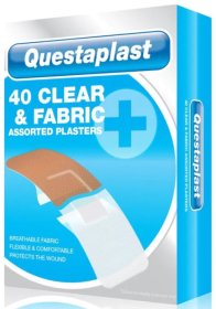 (image for) QUEST CLEAR&FABRI PLASTERS AST - 40PCS