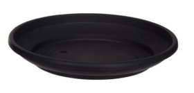 (image for) VENET POT SAUCER ROUND BLACK - 20CM