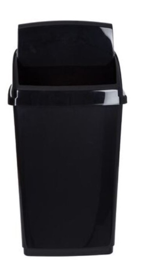 (image for) SWING TOP BIN 30 LIT BLACK