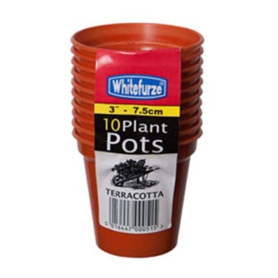(image for) PLANT POT TERRACOTTA SET OF 10 - 3\"