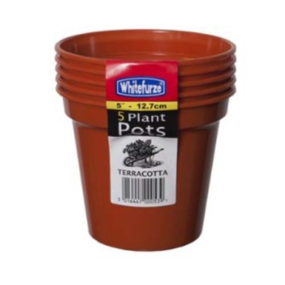 (image for) PLANT POT TERRACOTTA SET OF 5 - 5\"