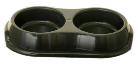 (image for) DOUBLE PET BOWL ASSORTED - 27CM
