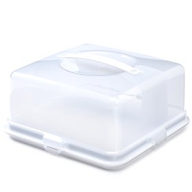 (image for) WF CAKE BOX PLASTIC SQUARE - 33CM