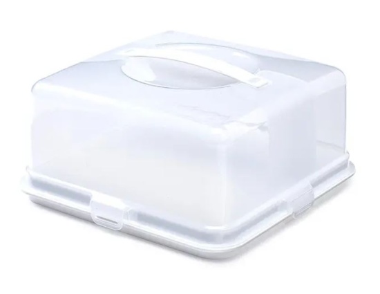 (image for) WF CAKE BOX PLASTIC SQUARE