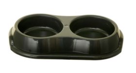 (image for) DOUBLE PET BOWL ASSORTED - 32CM