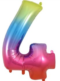 (image for) OT FOIL BALLOON NO.4 RAINBOW - 34"