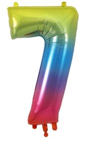 (image for) OT FOIL BALLOON NO.7 RAINBOW - 34"