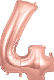 (image for) OT FOIL BALLOON NO.4 ROSE GOLD - 34"