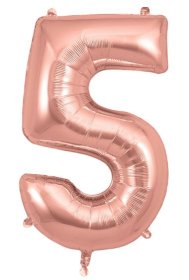 (image for) OT FOIL BALLOON NO.5 ROSE GOLD - 34"