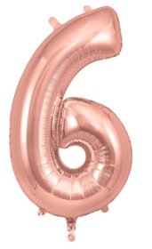 (image for) OT FOIL BALLOON NO.6 ROSE GOLD - 34"