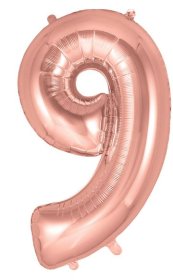 (image for) OT FOIL BALLOON NO.9 ROSE GOLD - 34"