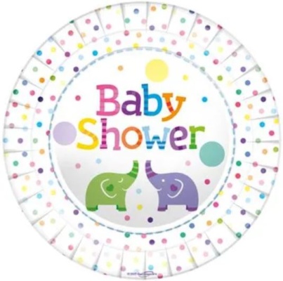 (image for) OT PLATES BABY/S ELEPHANT 8S