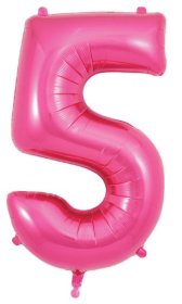 (image for) OT FOIL BALLOON NO.5 PINK - 34"