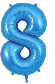 (image for) OT FOIL BALLOON NO.8 BLUE - 34"