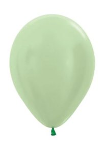 (image for) ST BALLOON SATIN GREEN 100S - 5"