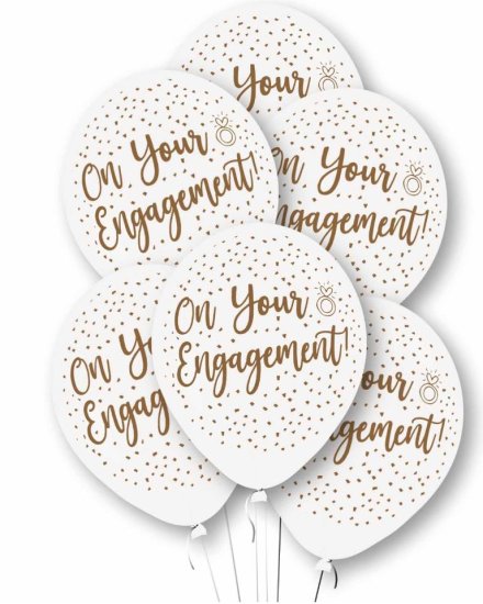 (image for) AS BALLOON WHITE-ENGAGEMENT 6S - 11\"