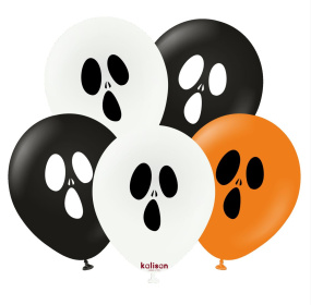 (image for) KS BALLOON HWN/FACE1 ASST 25S - 12"