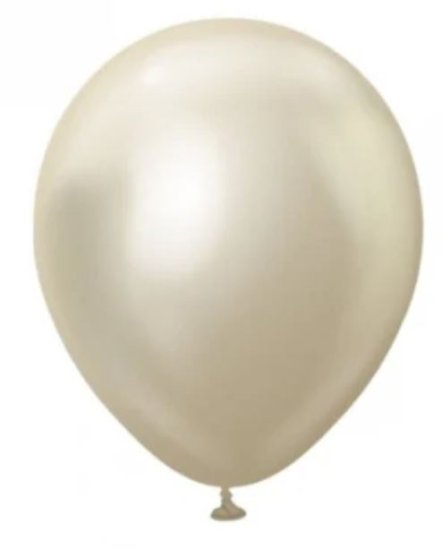 (image for) KS BALLOON M/WHITE GOLD 25S - 18\"