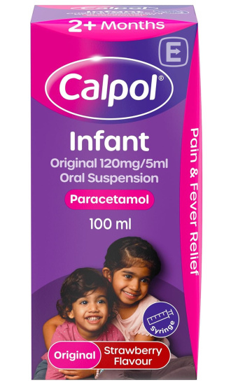 (image for) CALPOL INFANT 2+ MONTHS ORIGINAL STRAWBERRY - 100ML