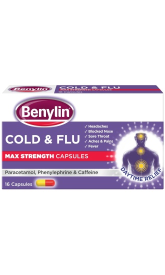 (image for) BENYLIN COLD & FLU MAX STRENGTH CAPSULES 6F5 - 16CAPS