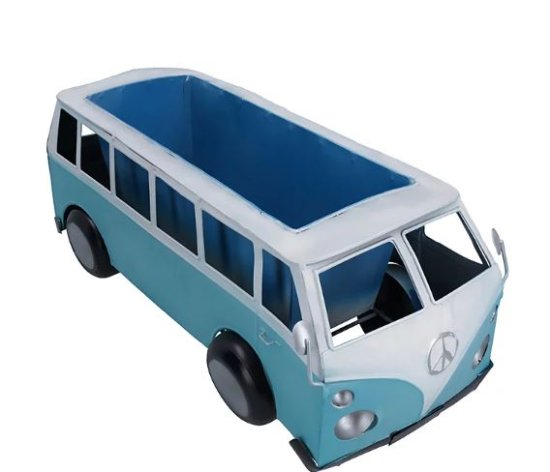 (image for) HAR/GAR BLUE CAMPERVAN PLANTER - 43X18