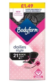 (image for) BODYFORM DAIL/LINERS BLK P1.49 - 21S