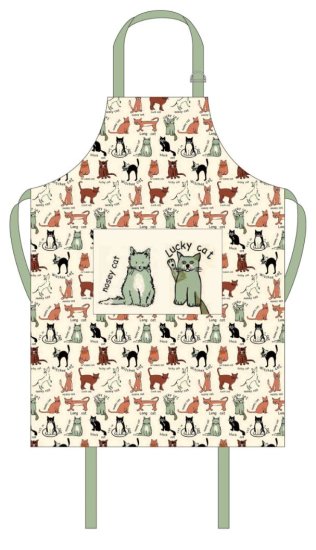 (image for) HL COTTON APRON CAT - 69X83
