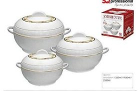 (image for) AMBIENTE INSU-HOTPOTSET WHITE - 3PCS