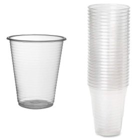 (image for) SQ PLASTIC CUP CLEAR 100S - 180CC