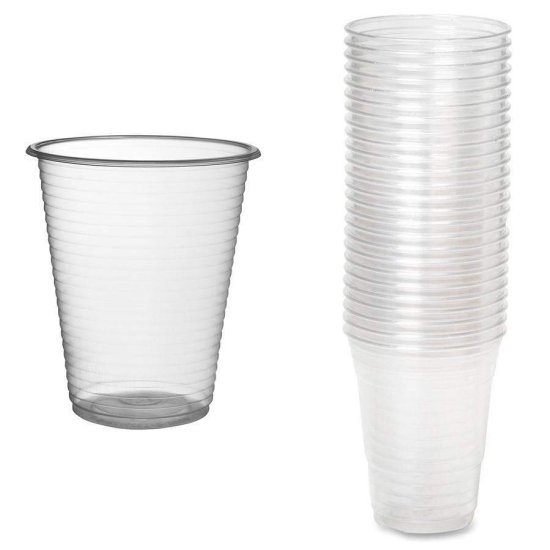 (image for) SQ PLASTIC CUP CLEAR 100S - 180CC